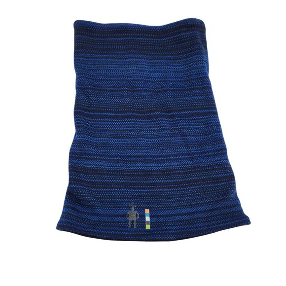 Smartwool Thermal Merino Wool Reversible Neck Gaiter Unisex‎ Deep Navy Stripe - Picture 1 of 5